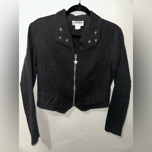 VTG Women’s Banjo Western Rodeo Boho Cropped Long Sleeve Suit Blazer Jacket